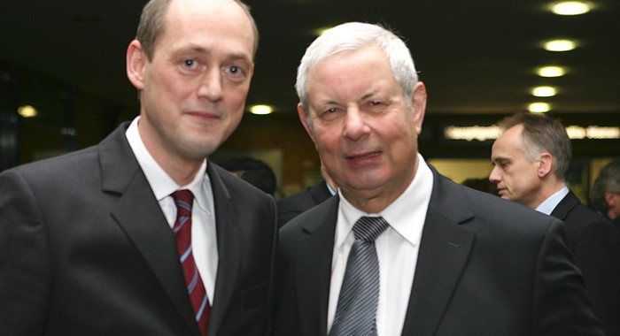 Institutsleiter Prof. Martin Nolte (links) und Festredner Prof. Udo Steiner