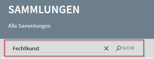 Bildausschnitt Sammlungen durchsuchen