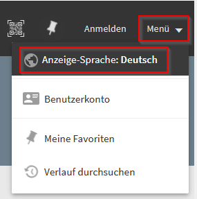 Bildausschnitt Sprache ändern