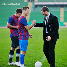 Sportdirektor auf dem Fußballfeld