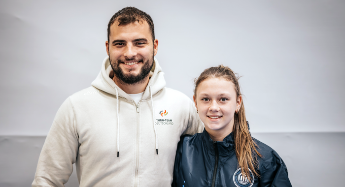 Charleen Pach und Trainer Patrick Magnani